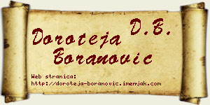 Doroteja Boranović vizit kartica
